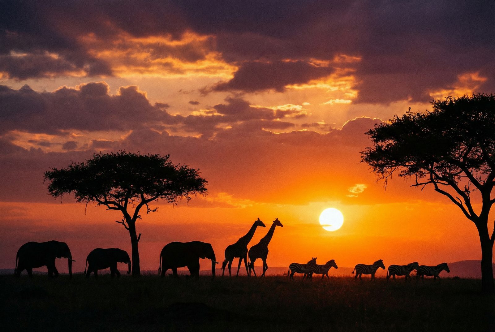 呦呦视频非洲草原日落视频